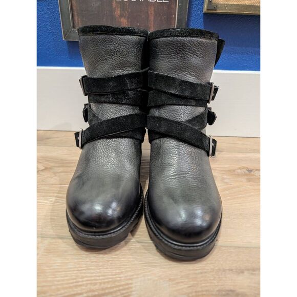 Freebird by Steven European Crossover Moto Ankle Boots Women’s 39 US 8 Rare - Picture 5 of 14